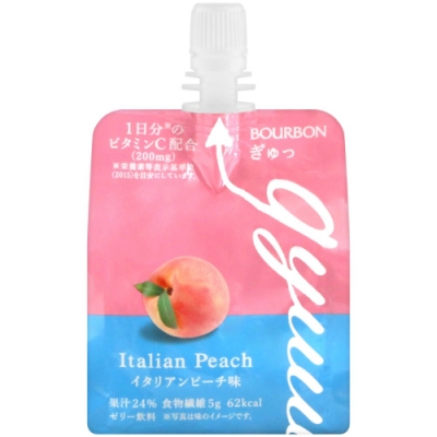 日本原裝進口 含有一天的維生素C 吸的果凍具有飽足感 濃郁水蜜桃入口散發甜蜜香氣