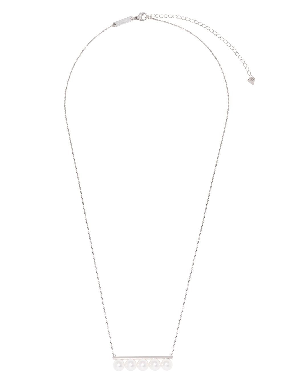 TASAKI - 18kt white gold Balance signature necklace - women - 18kt White Gold/Akoya Pearl - One Size - Unavailable