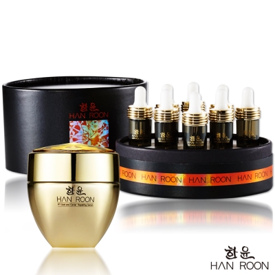HANROON韓潤 VIP凝時光渴望完美訂製組(渴望安瓶3mlx8/盒+魚子精華30ml)