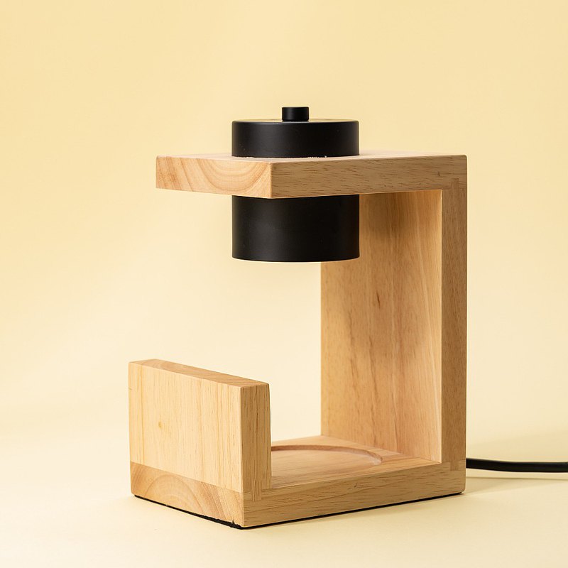 Vana Candles 香氛蠟燭暖燈 摩登實木款-原色 融蠟燈 可調光