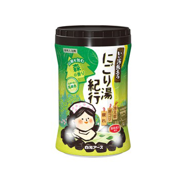 【日本 白元Earth】溫泉系列 入浴劑 泡澡粉 600g (森林) -共三罐