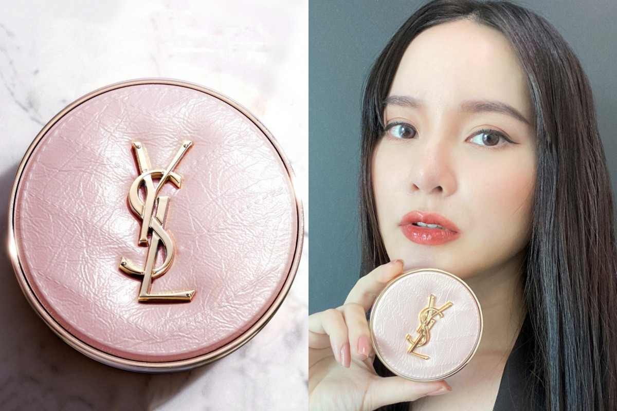 2023氣墊推薦：YSL 超模光感精華水氣墊 時尚霧粉版，NT2,750