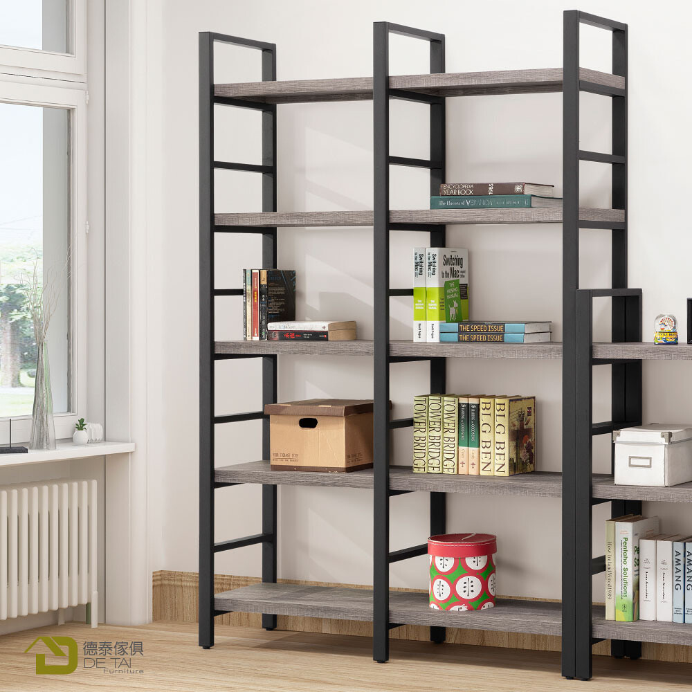 產品規格 傑恩斯灰橡木簡約 4尺高書架a005-571 寬120*深34*高178(cm) ------------------------------------------------------