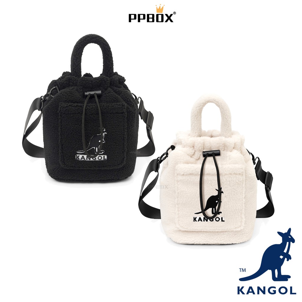 KANGOL 袋鼠 毛毛包 水桶包 【61551705】 時尚 絨毛包 刺繡LOGO 側背包 斜背包 2色 手提包