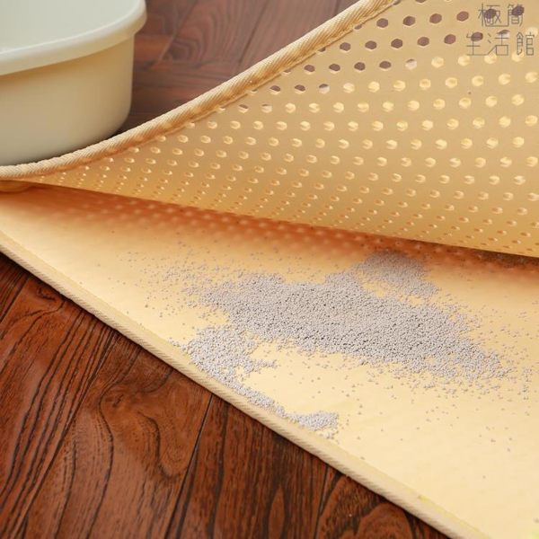 EVA雙層貓砂墊防落砂防水寵物墊防濺貓砂盆過濾蹭腳墊【極簡生活館】