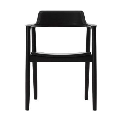 Hiroshima High 廣島扶手椅（櫸木、黑色）