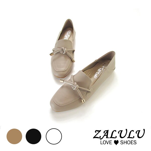 9009Z0403 金屬綴蝴蝶結氣質兩穿鞋-3色-36-40【ZALULU愛鞋館】