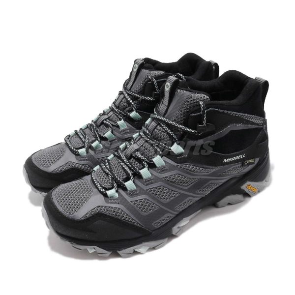 Merrell 戶外鞋 Moab FST Mid Gore-Tex 防水 黑 灰 藍 高筒 女鞋 登山靴 【PUMP306】 ML37136