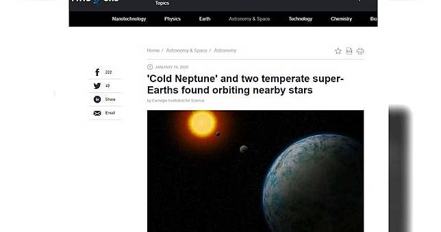 找到了！2顆「超級地球」　有適合生物棲息潛力