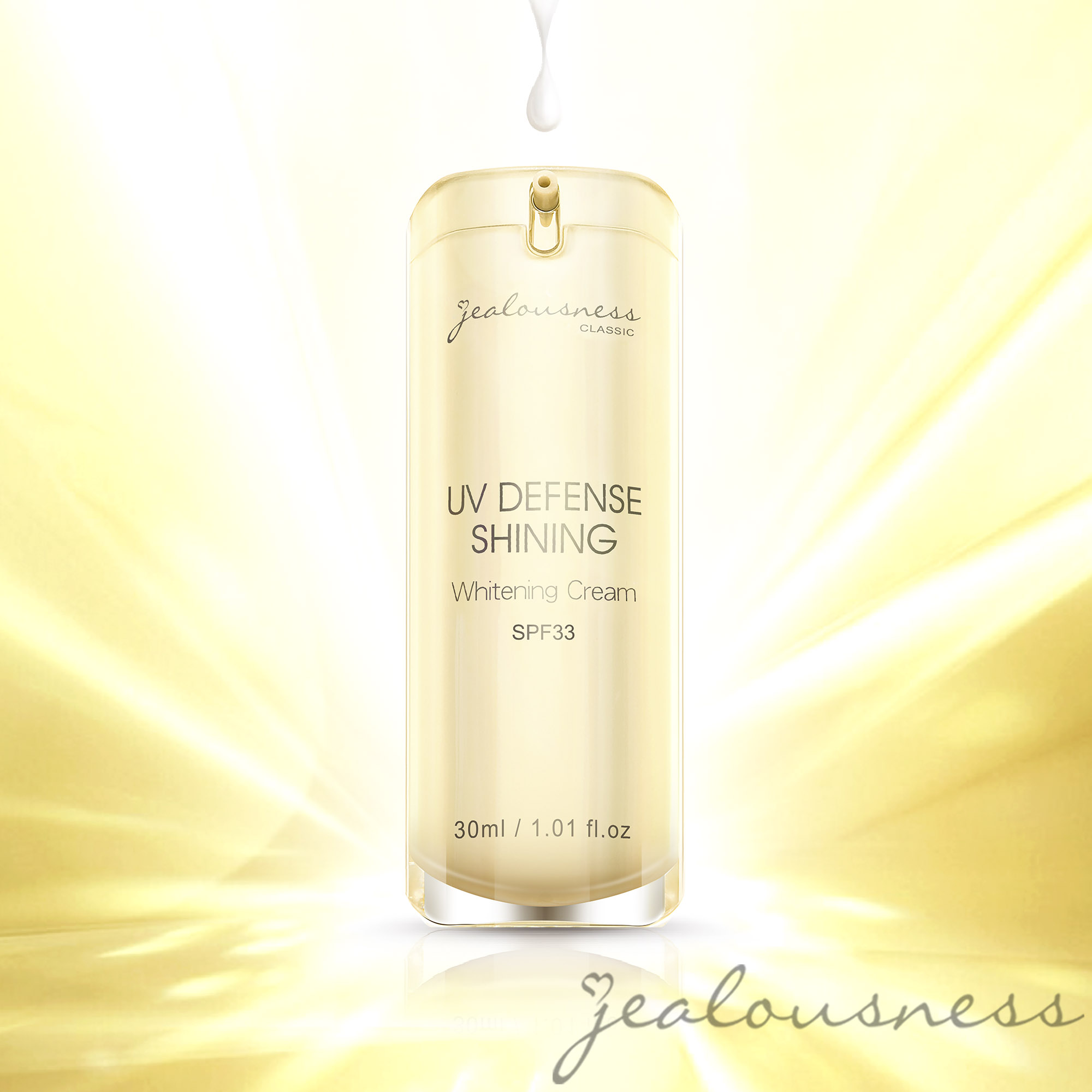 金鑽升級完美防曬~更能延緩老化一瓶達到抗uv保護、緊緻透亮、亮白三階，更可任意調和，打造不同妝效成份：海百合萃取、黃金海藻、角鯊烷、人蔘根萃取、荔枝皮萃取、biowhite™使用方式：於日間基礎保養後