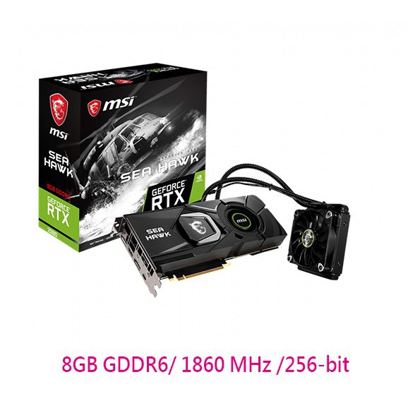 4719072596880產品規格● MODEL NAME：GeForce RTX™ 2080 SEA HAWK X● 繪圖引擎：GeForce® GTX 1080● 科技介面：PCI Express