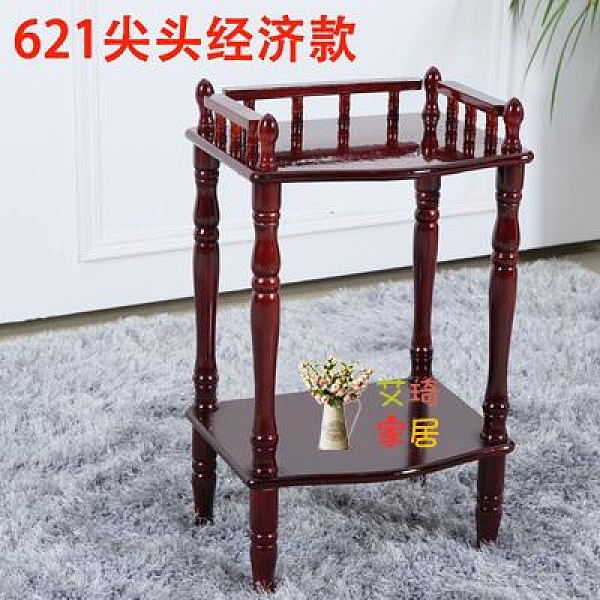 歐式圓形小茶几沙發邊几麻將桌邊角几簡約棋牌室小桌子實木電話架