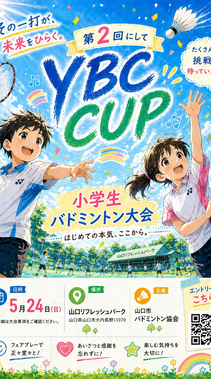 第2回YBCカップジュニアバドミントン大会