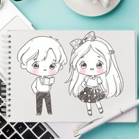 วาดการ์ตูนคน Super Cute