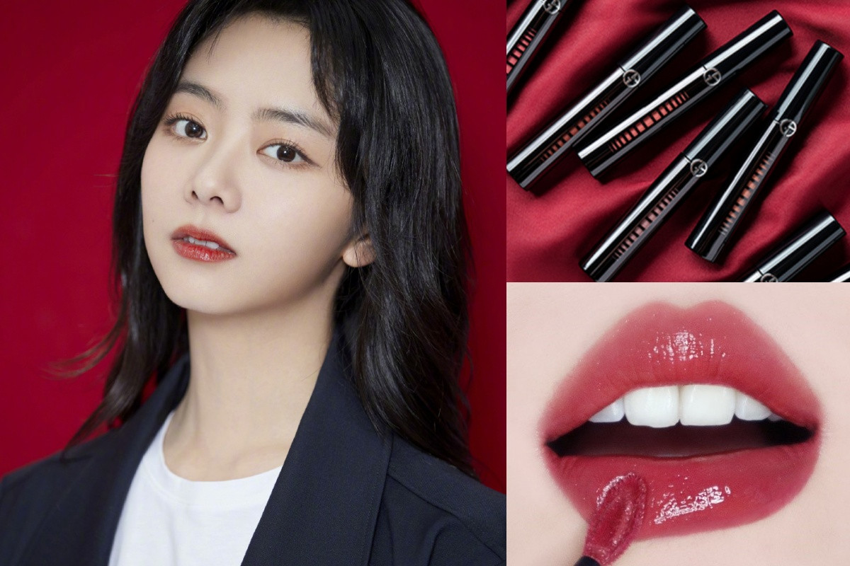 譚松韻唇膏4：Giorgio Armani 奢華訂製鏡光水唇釉 #503濃色玫瑰，NT.1350