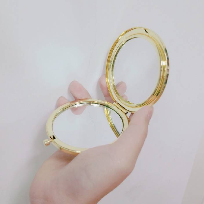 大賀屋 日貨 柯南 鏡子 雙面鏡 化妝鏡 鏡子 隨身鏡 圓鏡 摺疊鏡 工藤新一 名偵探柯南 正版 J00017077