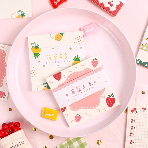 [現貨]甜甜水果系列正方形便條紙【JC3763】《Jami Honey》