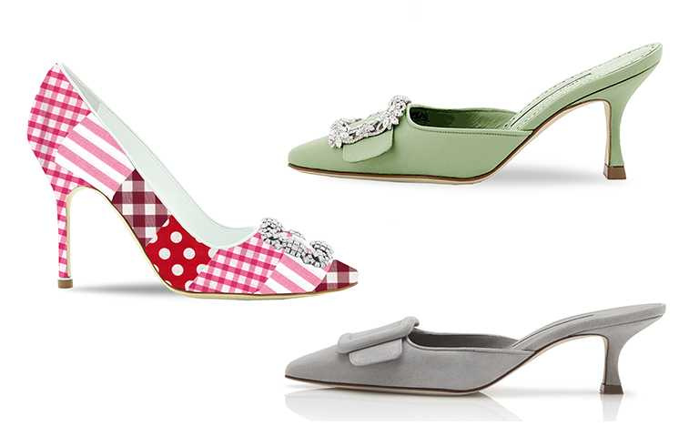 （左）HANGISIPATCH - COTTON – PINK價格店洽，（右上）MAYSALE_JEWEL050-CRE.GREEN (3170) /NT42,800，（右下）MAYSALE050-SUE.GREY (0515) /NT29,800（圖／藍鐘提供）