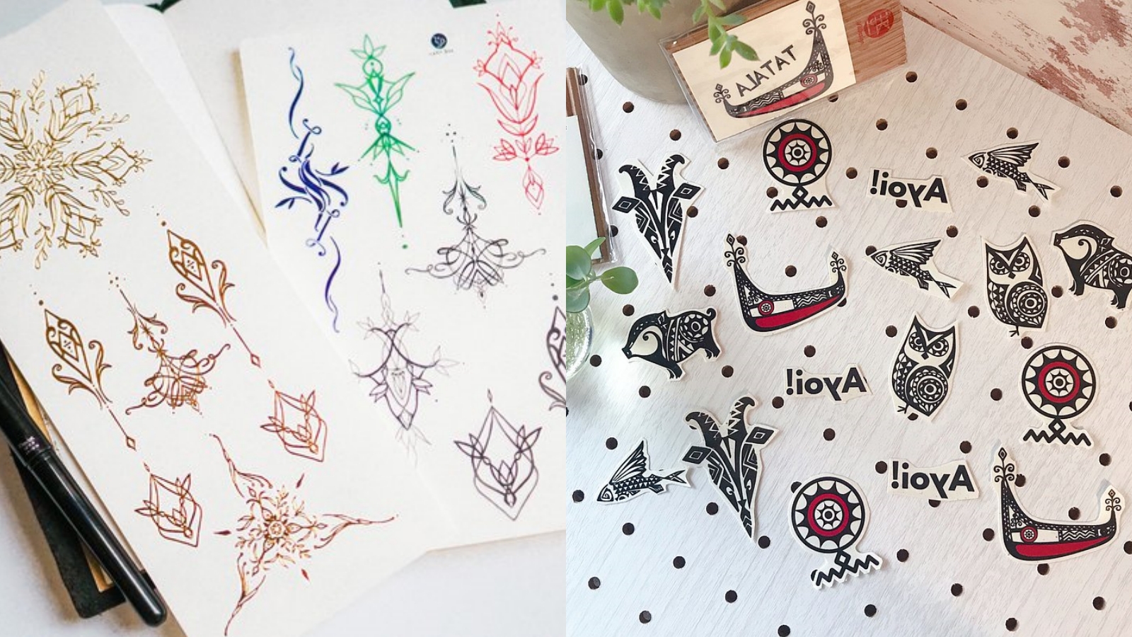 紋身貼紙推薦1：圖騰式紋身貼紙