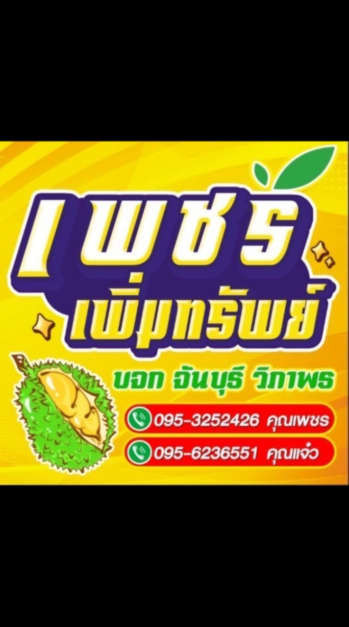 แจ้งราคาจันทบุรี-ทุเรียนเพชรเพิ่มทรัพย์