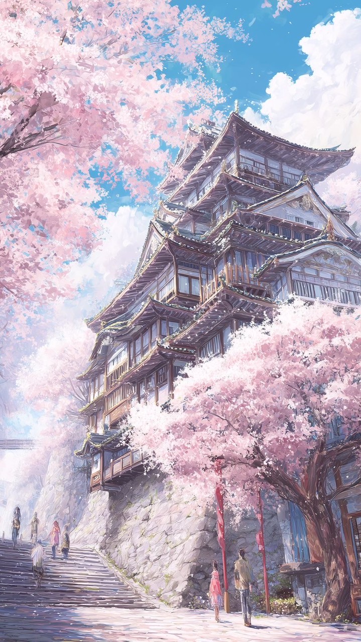 【和風創作なりきり】緋桜城 【 城門 】