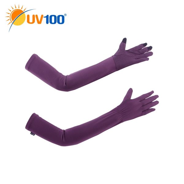 UV100 防曬 抗UV-觸控止滑單車長袖套-臂圍可調