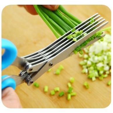 蔥花剪 不銹鋼五層剪刀 切蔥剪 5層碎紙剪 辣椒海苔料理剪 美工勞作 精品社