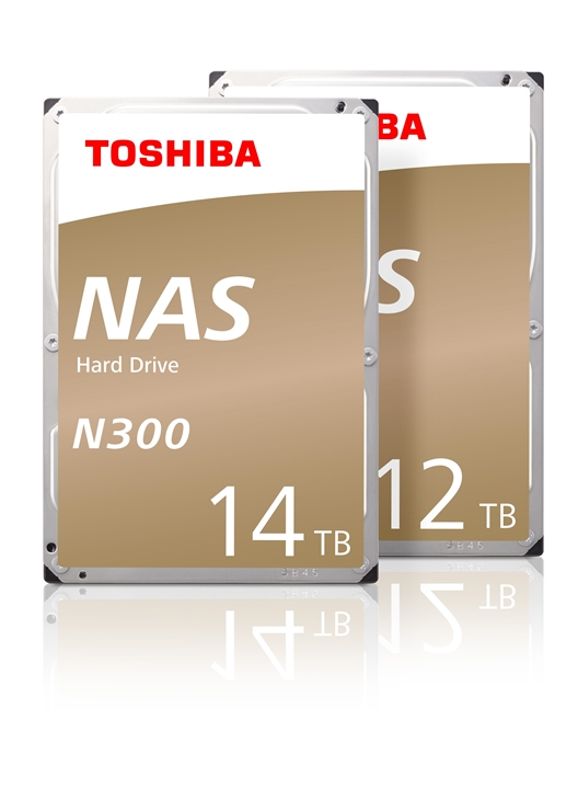 TOSHIBA 推出全新 12TB 與 14TB 氦氣填充封裝N300 NAS，及 4TB CANVIO 外接式硬碟