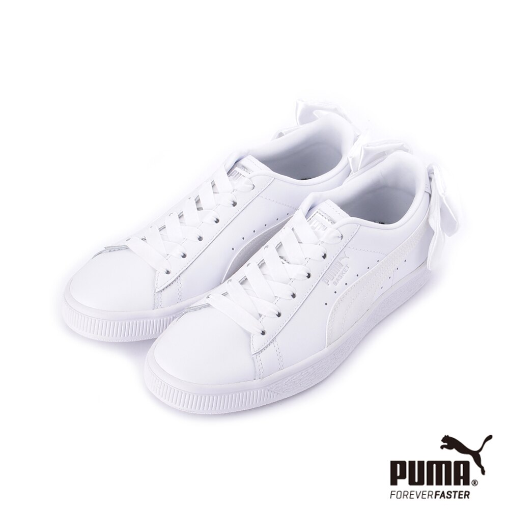 PUMA BASKET BOW蝴蝶結經典復古休閒鞋 全白 367319-01 女鞋