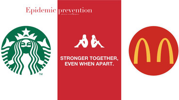 「防疫Logo」正夯！Kappa不再背靠背、麥當勞M字分離、星巴克人魚戴口罩，人類請看齊！