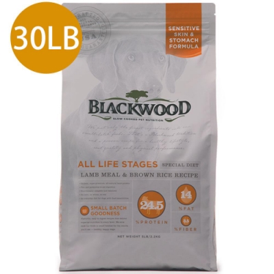 Blackwood柏萊富-功能性全齡護膚亮毛配方(羊肉+糙米)30LB