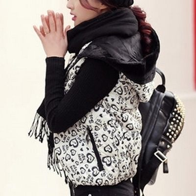 輕羽絨背心外套-短款連帽保暖防風女背心3色72x1[巴黎精品]