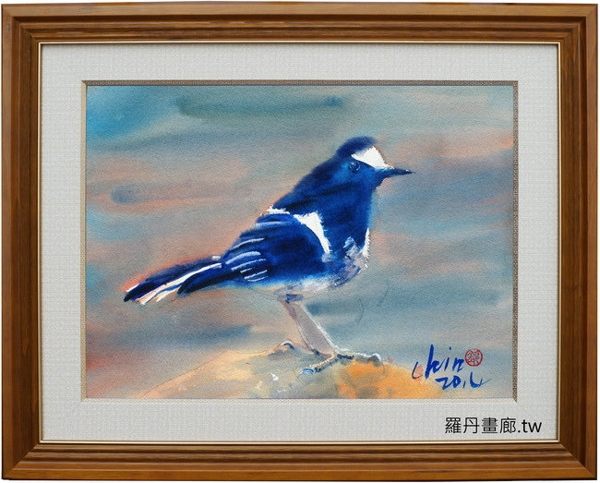 黃奇欽/鳥類生態/水彩/1~10(羅丹畫廊)複製畫/裝飾畫/圖畫/畫/含框47X57公分