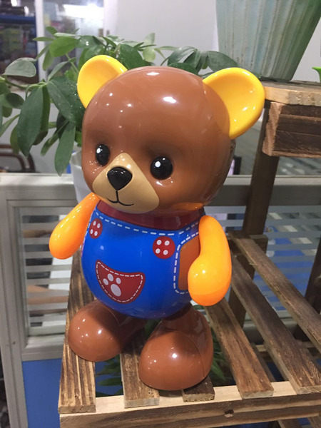 創意款塑料男孩跳舞電動熊 兒童燈光音樂唱歌公仔玩具熊 兒童玩具 電動玩具