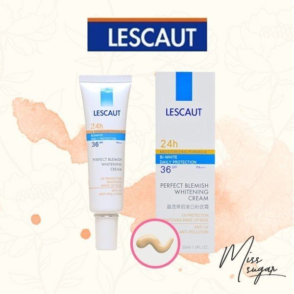 LESCAUT 蕾斯卡歐 SPF36 晶透無瑕皙白粉底霜(30ml/支)【B000043】