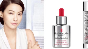 全面擊退黑色素，肌膚如晶透明鏡反射出水潤光澤感