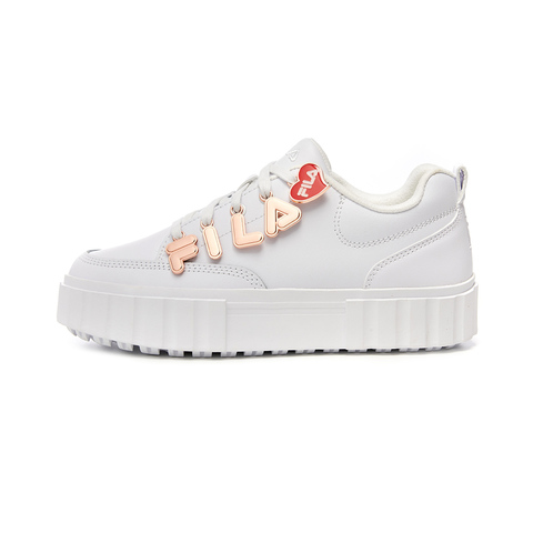 FILA SANDBLAST LOW PENDANT 女運動鞋-白 5-C122V-155