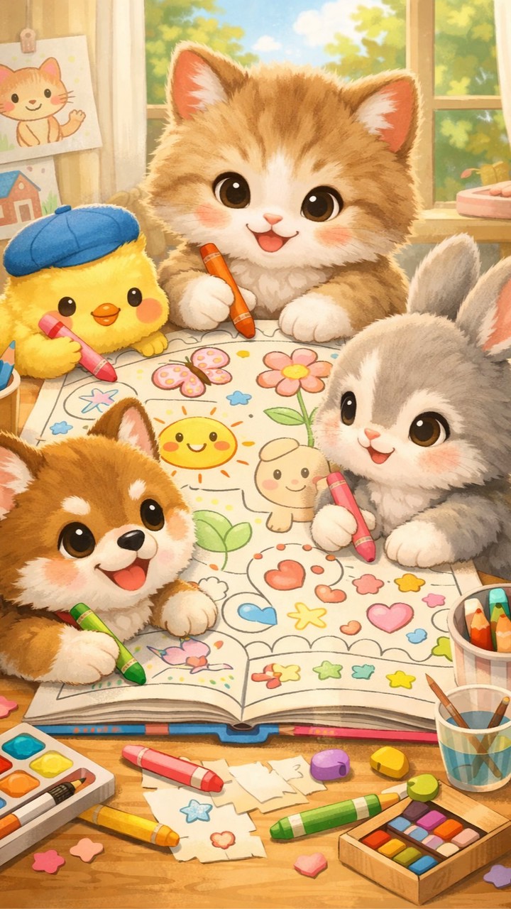 塗り絵✎*。趣味のお部屋°・*:.。.☆