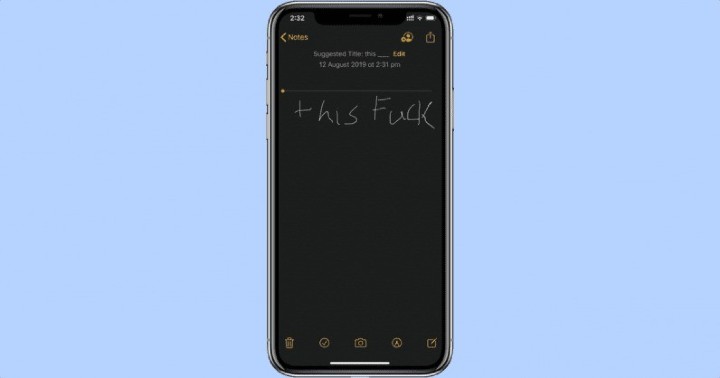 iOS 13 Notes 爆言論審查 手寫粗言會被滅聲