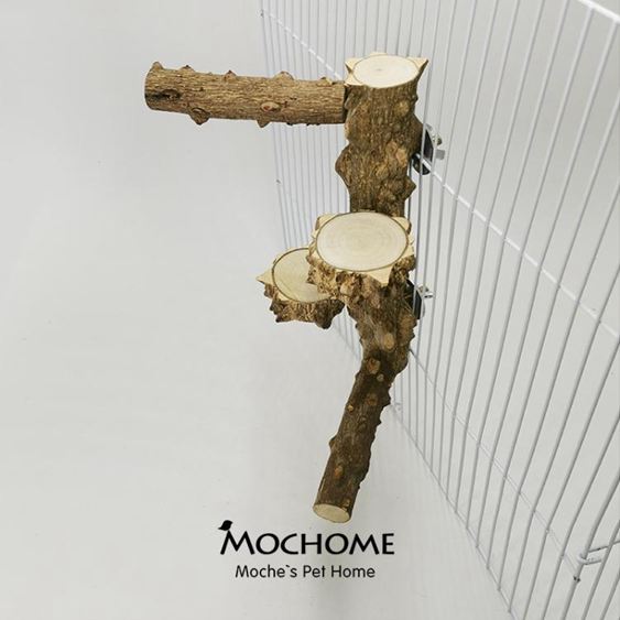 鸚鵡花椒木跳臺站桿樹枝站桿鸚鵡磨牙棒實木站架鸚鵡鳥站臺