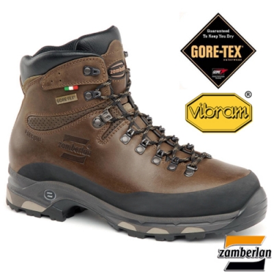 Zamberlan 中性款 高筒防水透氣皮革重裝登山健行鞋_栗棕