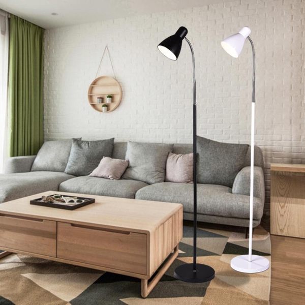 簡約現代落地燈 客廳書房立燈 臥室落地臺燈 創意遙控LED調光地燈