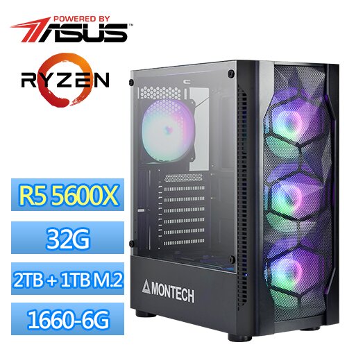 ● AMD Ryzen-5 5600X 六核心處理器● 華碩 PRIME B550M-A (WI-FI) 主機板● 16G DDR4-3200 *2 高速記憶體● 2TB 硬碟● 1TB M.2 SS