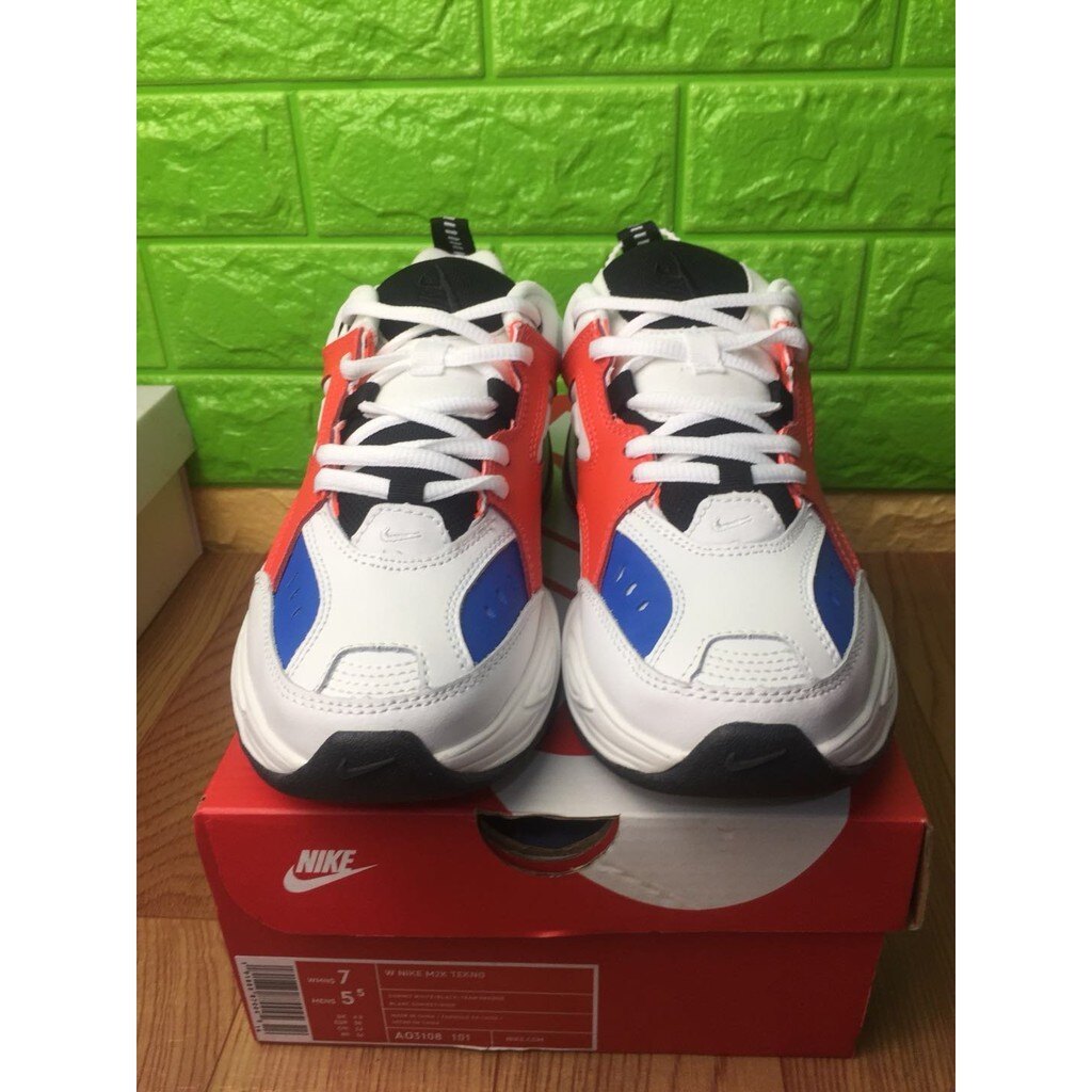 【日本海外代購】Nike Monarch M2K Tekno 復古 老爹鞋 皮革 白藍橘 男女 AO3108101