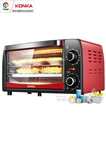 康佳KAO-1208電烤箱家用烘焙小烤箱迷你全自動小型烤蛋糕12升 電壓 220v ATF 名購居家