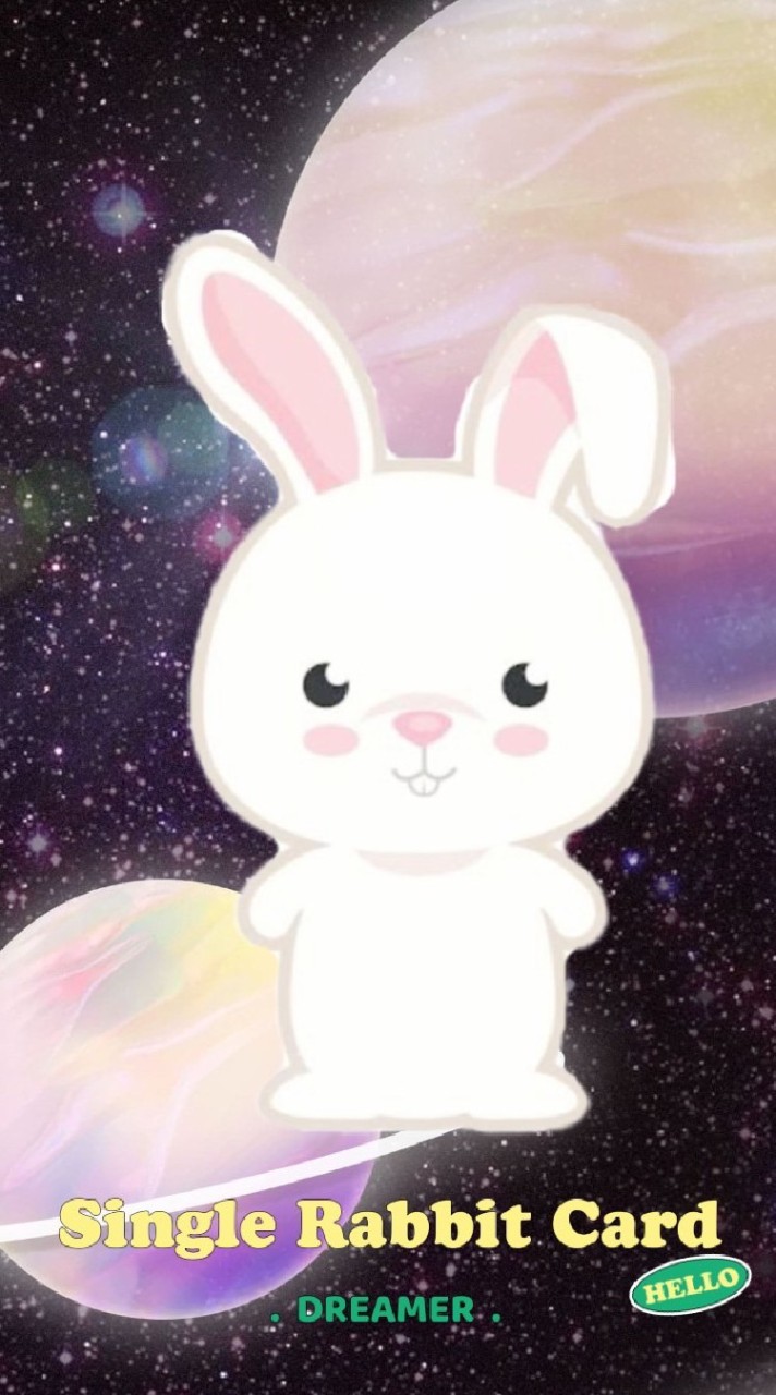 Single Rabbit Card Family