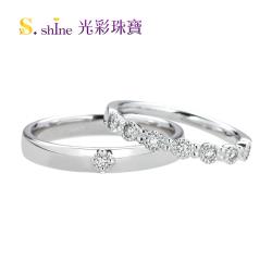 ◎鉑金為貴金屬之王，最稀有|◎日本原裝工藝，工匠手工製造|◎日本進口頂級鉑金，品質成色保証品牌:光彩珠寶商品名稱:【光彩珠寶】婚戒日本鉑金結婚戒指對戒克拉戀曲種類:白鑽款式:對戒主鑽形狀:無鑽石總克拉