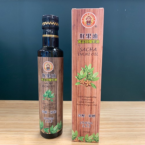 保留最新鮮、品質最好、營養最高的黃金印加果油。 • 100%純印加果油，親水性高，高吸收率。 • 不含麩質、芥酸與其他有害健康成分與雜質。印加果油特色--健康新趨勢 • 不飽和脂肪酸高達93%(Ome