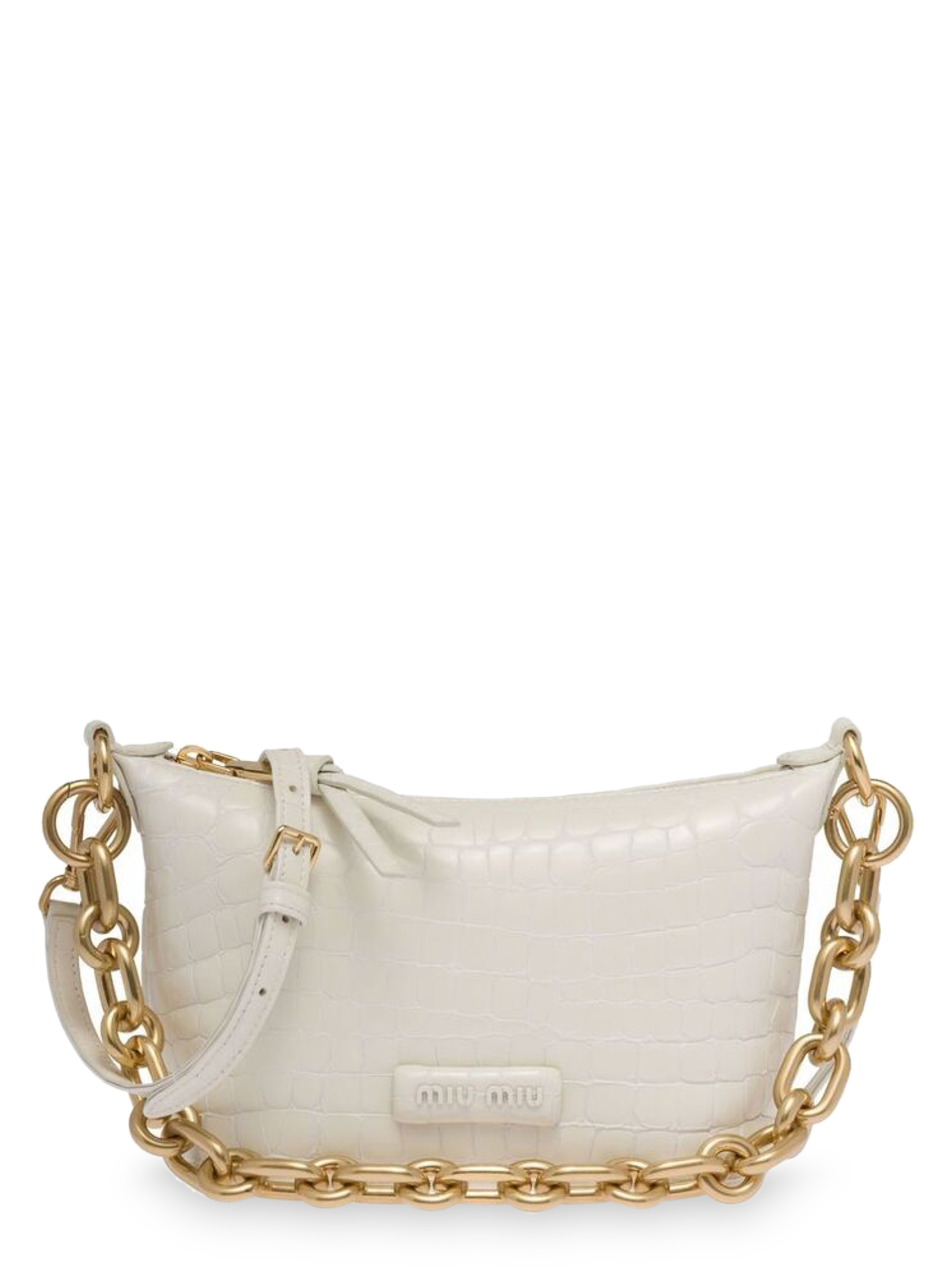 Women's Shoulder Bags - Miu Miu - In White Leather