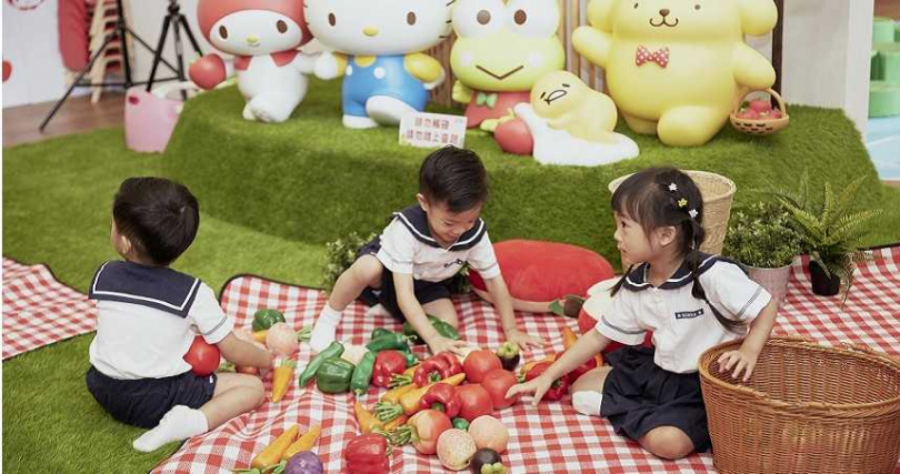 遊憩區有球池、攀爬設施等，由六大人氣角色陪著孩子安全遊玩。(圖／Hello Kitty蘋果村）